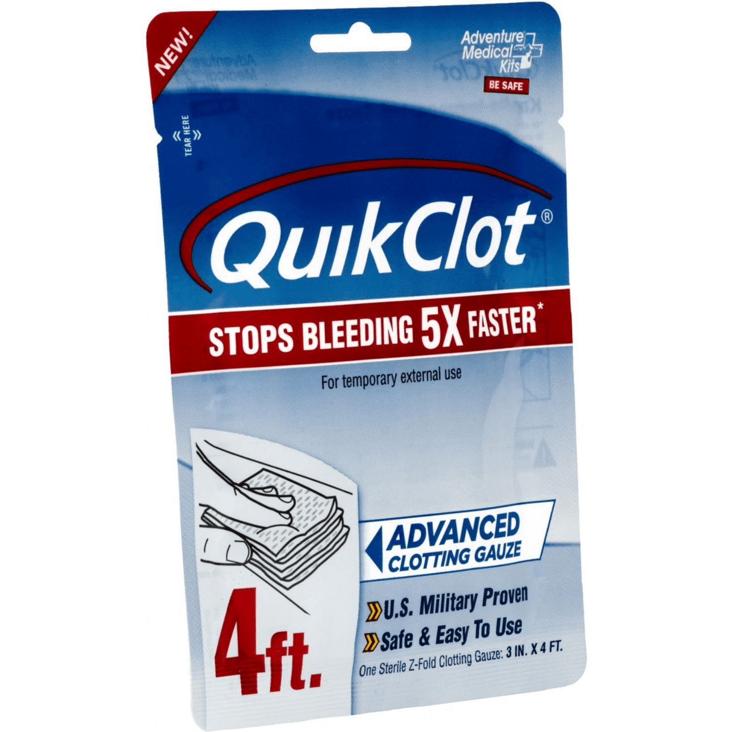 QuikClot Gauze 3" x 4'