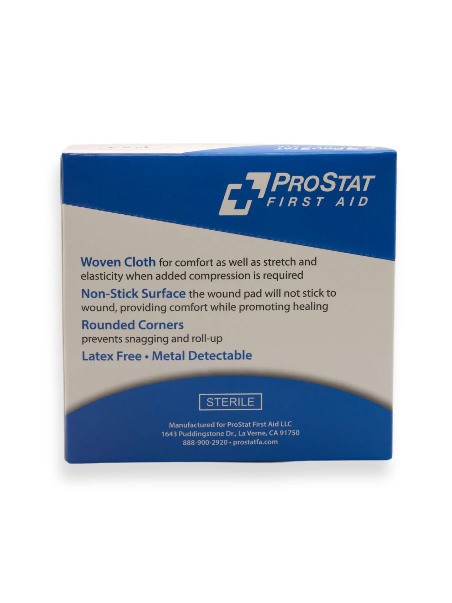 Blue Metallic Strip Bandage, 1 x 3" 100 ct"