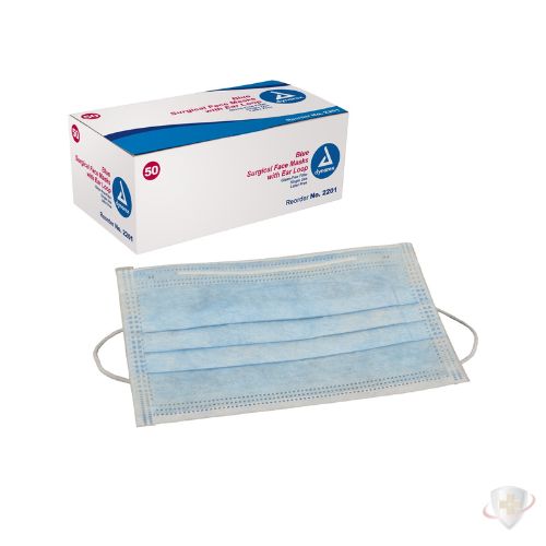 Blue Procedure Face Mask with Ear Loops 50 box