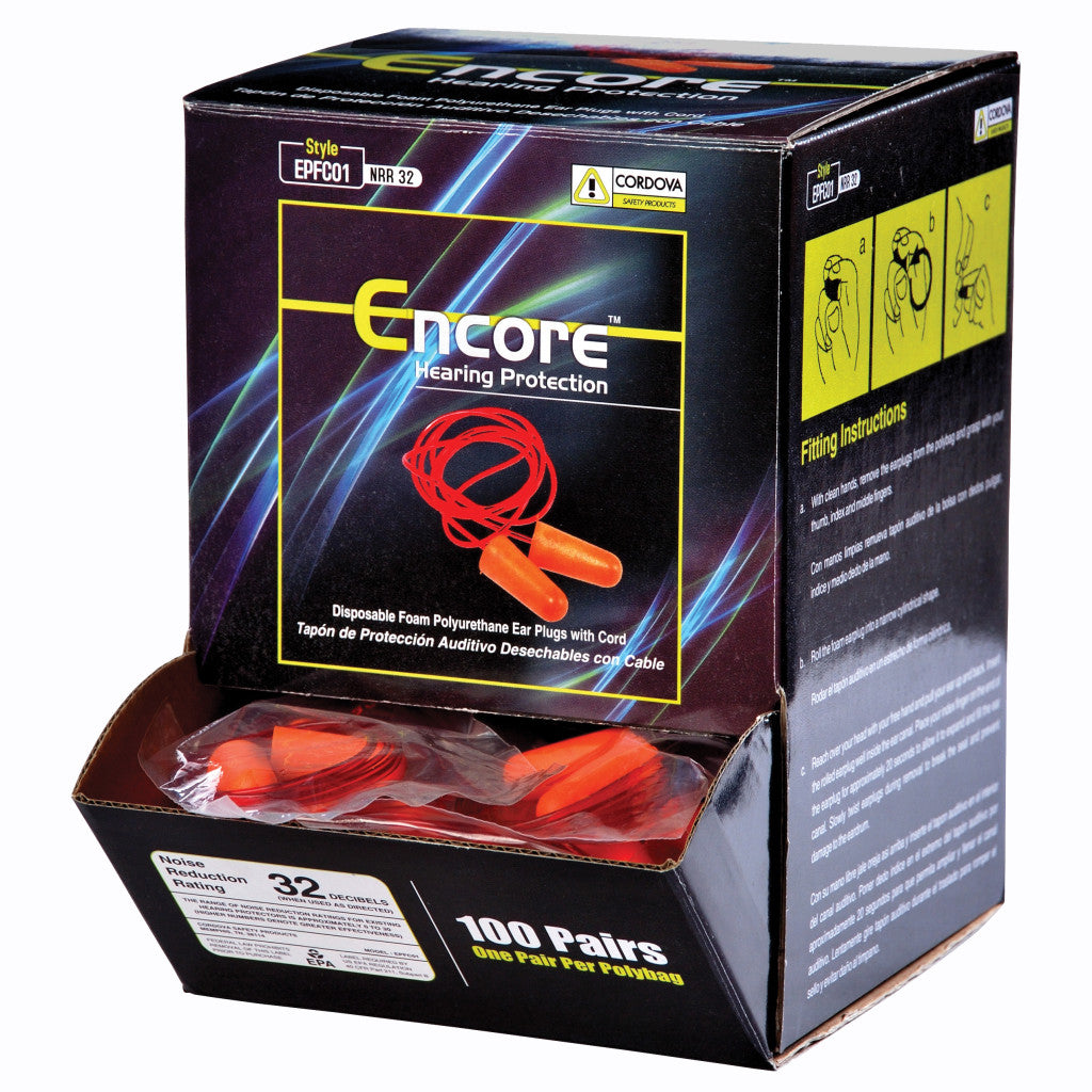 Corded Earplugs, 100/box