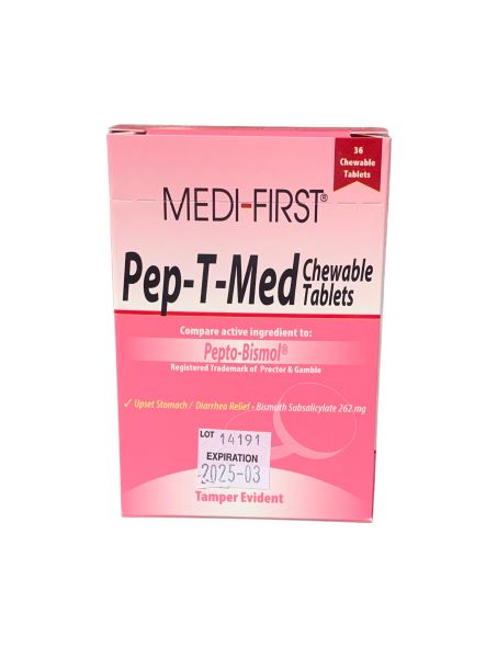 Pep-T-Med Tablets 30 ct. (Pepto Bismol)